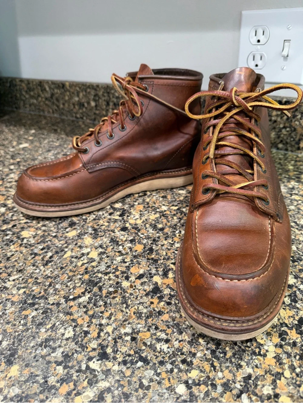 Vintage red wing heritage 1907 size 9.5 Brown Leather Moc Toe Work Boots